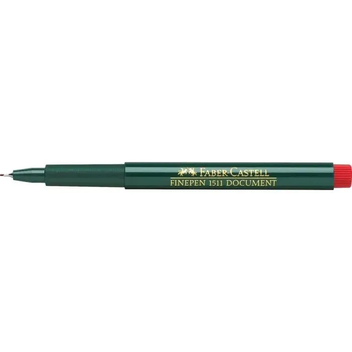 Лайнер Faber-Castell капілярна ручка FINEPEN 1511 Document червоний 0,4 мм (2203) зображення 2