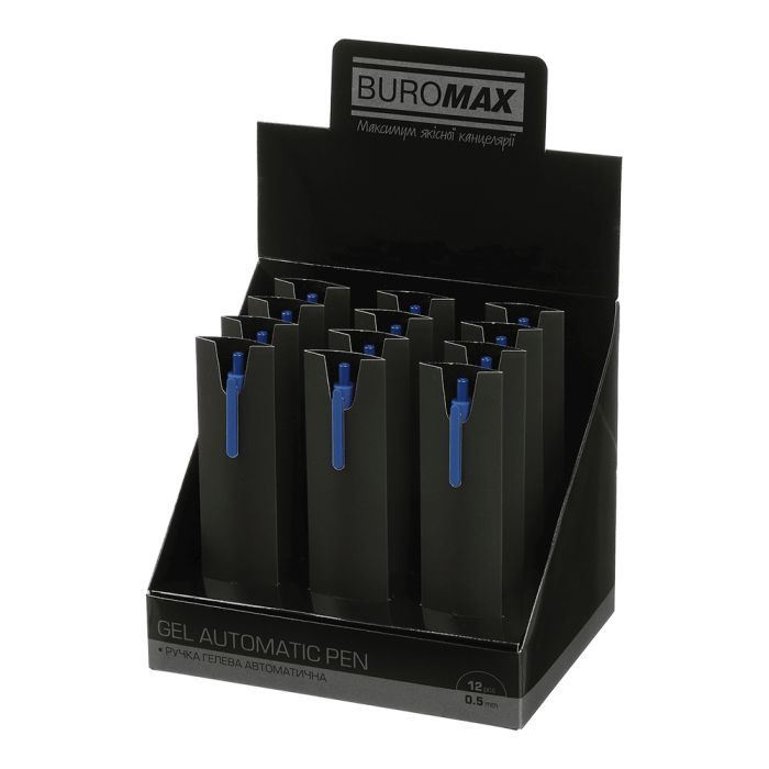 Ручка гелева Buromax автоматична SILK, 0,5 мм, сині чорнила, абрикосова (BM.83100-11) зображення 4