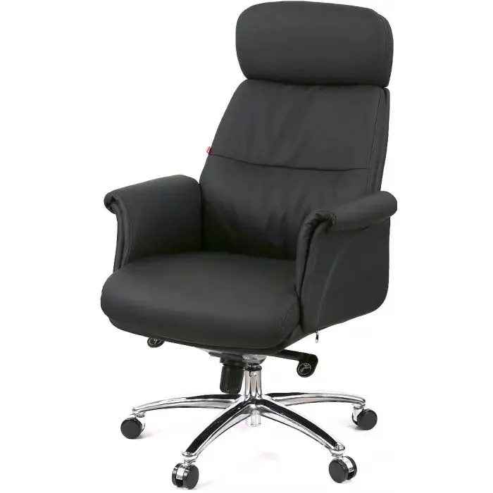 Офисное кресло Аклас Драгобрат, AL MB, Кожа LC-A Black/PU Black (00179840)