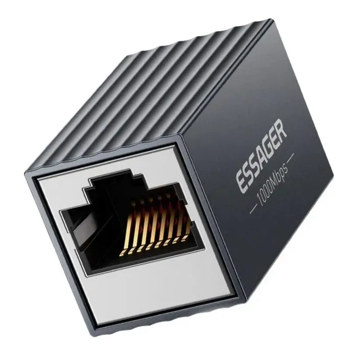 Сращиватель RJ45 8P8C Gigabit Coupler Black Essager (EZJRJK-XT0G-P) изображение 4