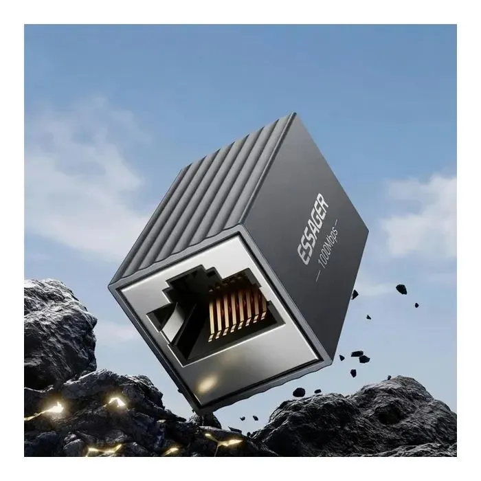 Сращиватель RJ45 8P8C Gigabit Coupler Black Essager (EZJRJK-XT0G-P) изображение 5