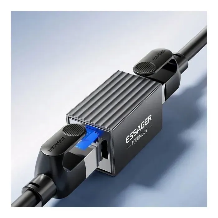 Сращиватель RJ45 8P8C Gigabit Coupler Black Essager (EZJRJK-XT0G-P) изображение 6