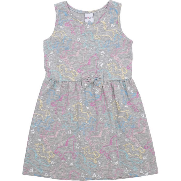 Платье детское Lovetti трикотажное (5758-70-128G-gray)