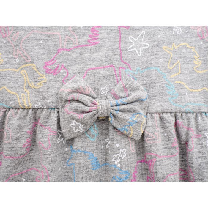Платье детское Lovetti трикотажное (5758-70-128G-gray) изображение 3