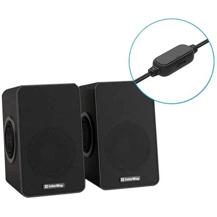 Акустическая система ColorWay BaseSound 2.0 USB Black (CW-SPU03BK) изображение 3