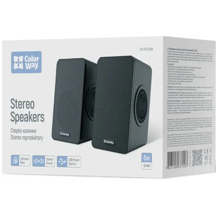 Акустическая система ColorWay BaseSound 2.0 USB Black (CW-SPU03BK) изображение 4