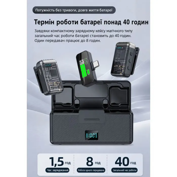 Микрофон XoKo K100U Lightning-Type-C (XK-K100U) изображение 16