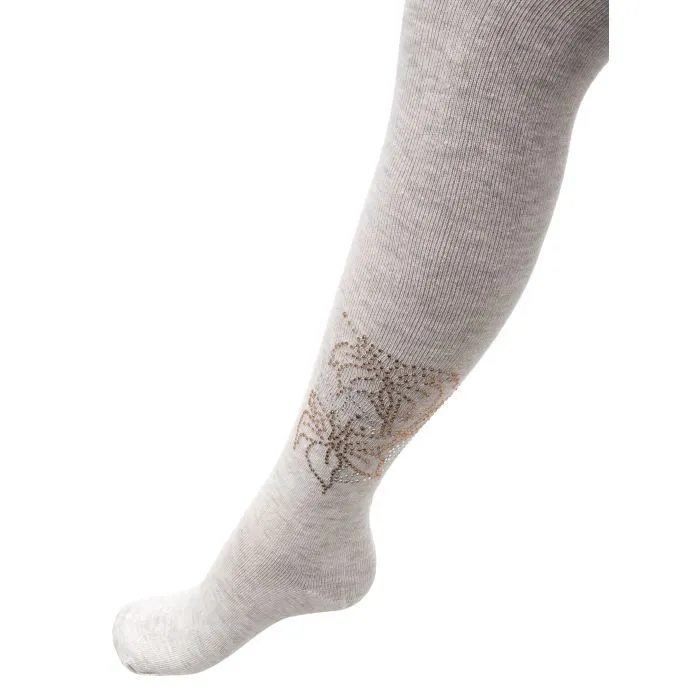 Колготки детские UCS Socks с цветами із страз (M0C0302-1041-11G-gray)