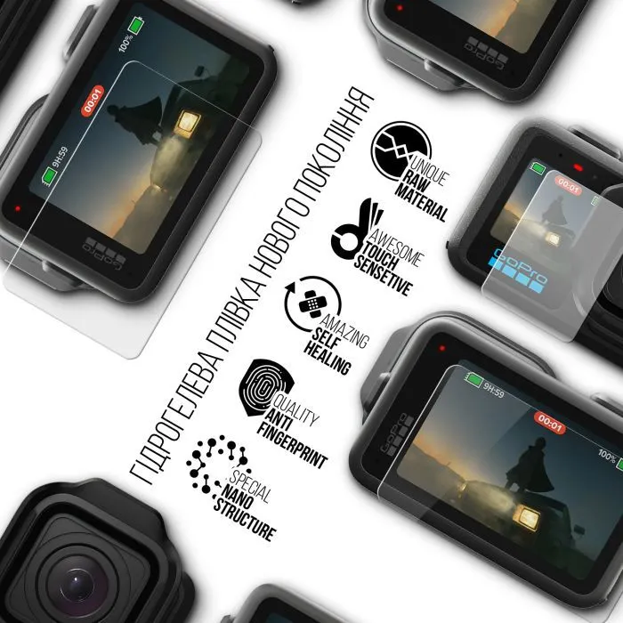 Пленка защитная Armorstandart hydrogel GoPro MISSION 1 Big+Small Screen+Camera Lens (ARM93862) изображение 2