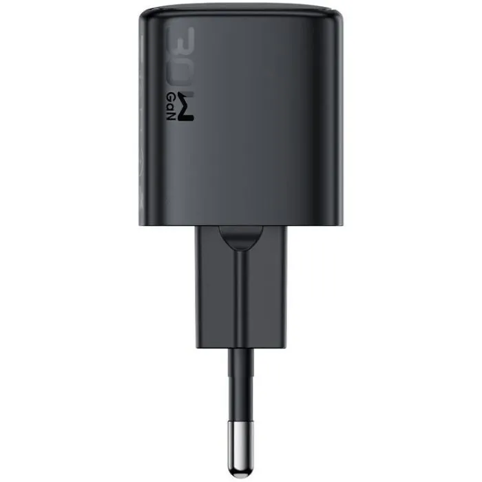 Зарядное устройство Acefast USB-C 30W GaN + cable USB-C black (6974316285175) изображение 2