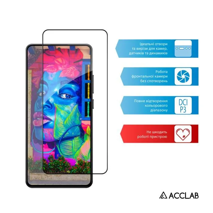 Скло захисне ACCLAB Full Glue Xiaomi Poco X7 Pro Black (1283126607844) зображення 5