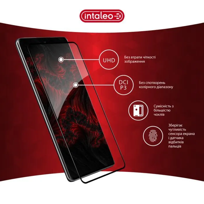 Скло захисне Intaleo Full Glue Xiaomi Redmi Note 14 Pro 5G Black (1283126599484) зображення 4