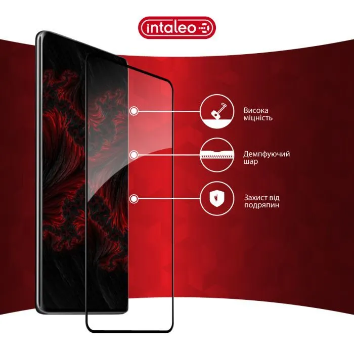 Скло захисне Intaleo Full Glue Xiaomi Redmi Note 14 Pro 5G Black (1283126599484) зображення 5