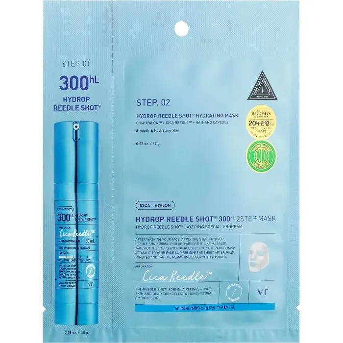 Маска для обличчя VT Cosmetics Hydrop Reedle Shot 300hL 2Step Mask (8803463007614)