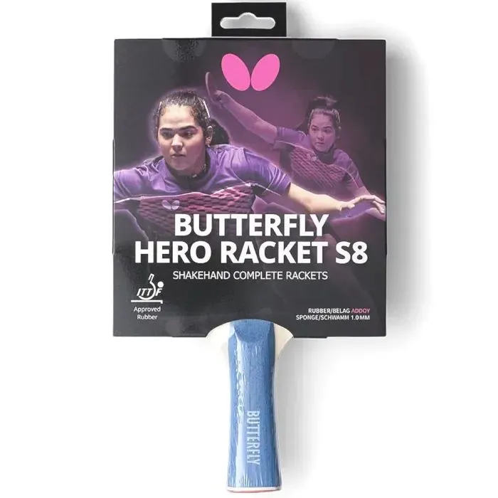 Ракетка для настільного тенісу Butterfly HERO Racket S8 Adriana Daz (6251780002) (932291) зображення 6