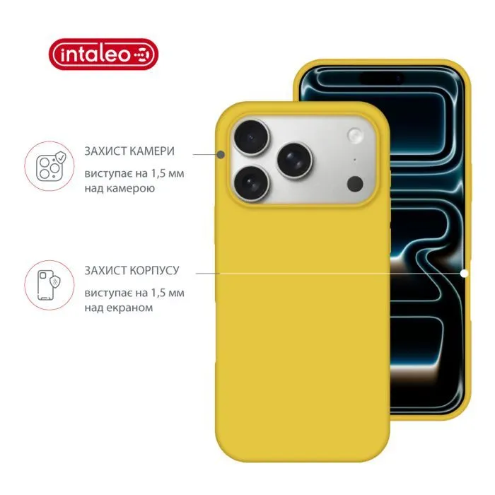 Чохол до мобільного телефона Intaleo Silicone Case Apple iPhone 17 Pro Yellow (1283126630521) зображення 3