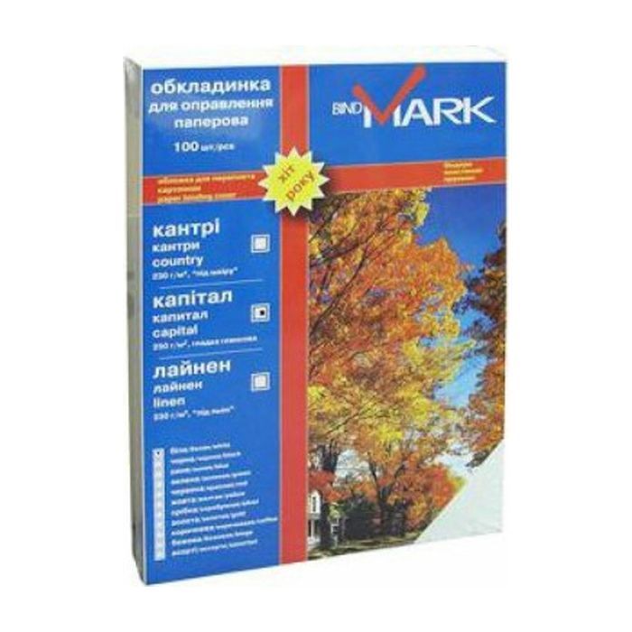 Обложка для переплета bindMARK карт. Кантри А4 230 г/м2 (100 шт.) ассорти (41729)