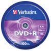 Диск DVD Verbatim 4.7Gb 16X CakeBox 100шт (43551) изображение 3