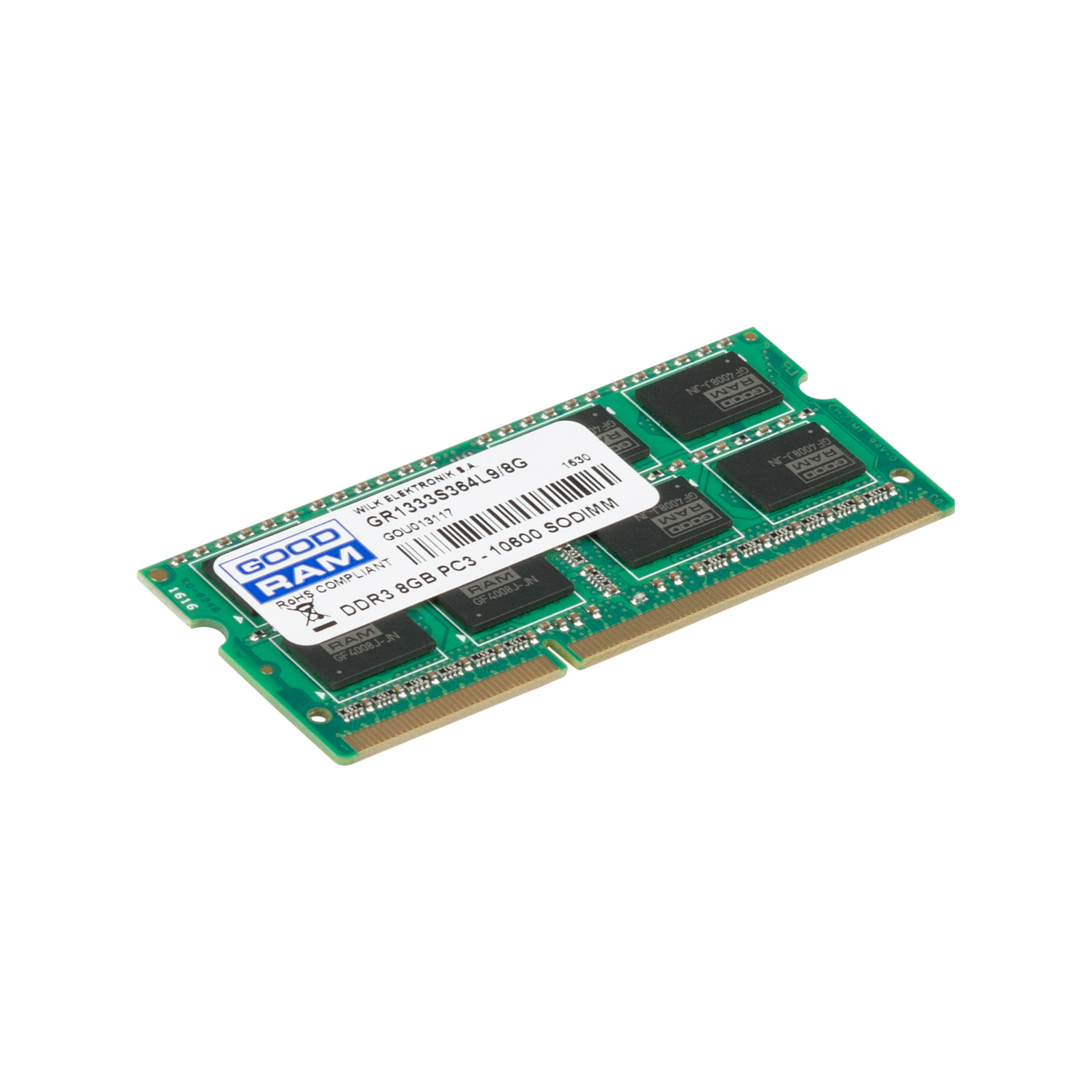 Модуль памяти для ноутбука SoDIMM DDR3 8GB 1333 MHz Goodram (GR1333S364L9/8G) изображение 2