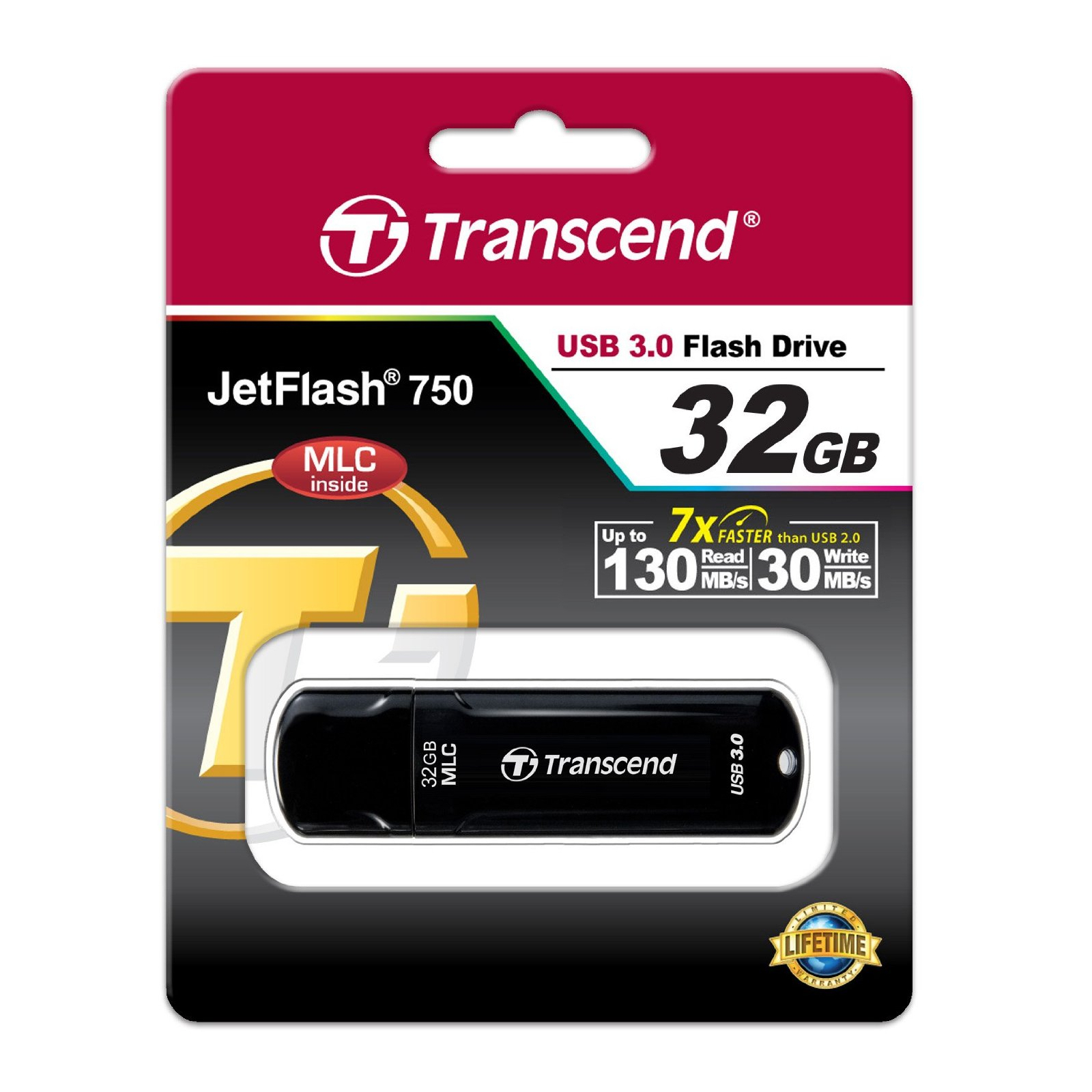 USB флеш накопитель Transcend 64GB JetFlash 750 USB 3.0 (TS64GJF750K) изображение 5