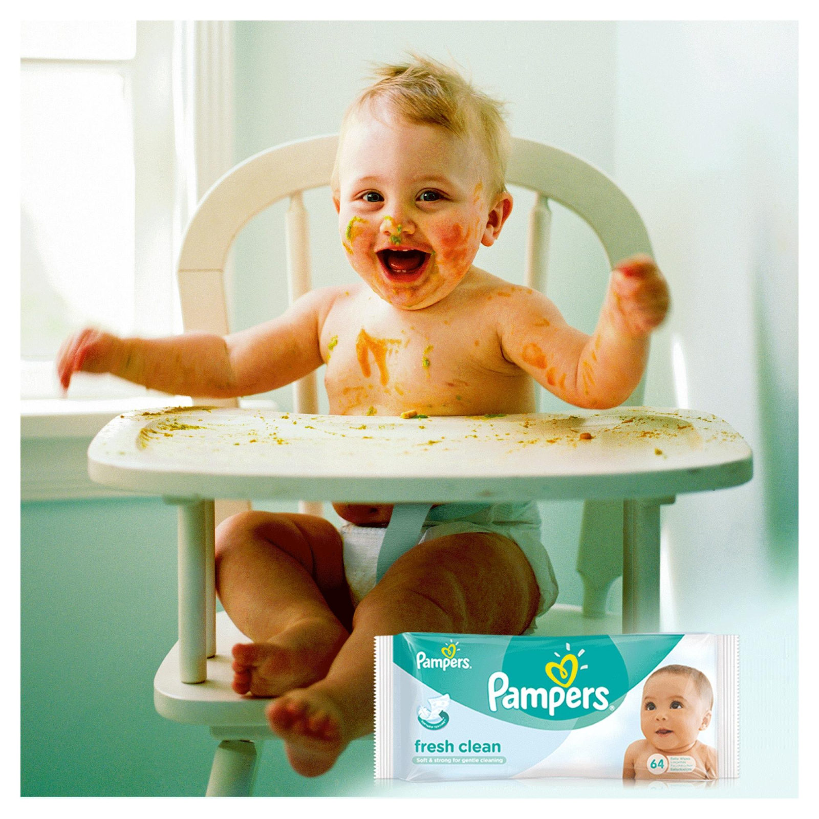 Детские влажные салфетки Pampers Baby Fresh Clean Duo 2х64шт (4015400439202) изображение 4