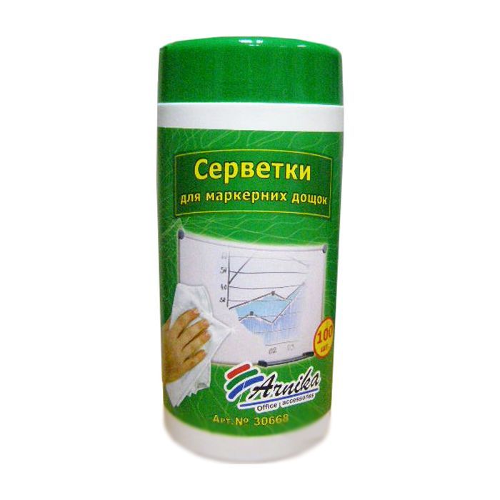 Салфетки Arnika for marker boards tub-100pcs (30668)