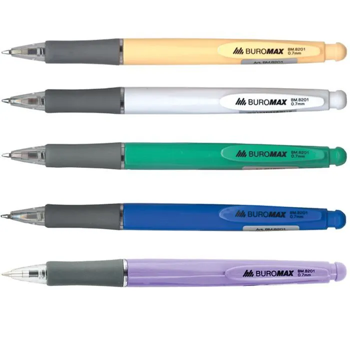Ручка шариковая Buromax retractable JOBMAX, 0.7 мм (BM.8201) изображение 2