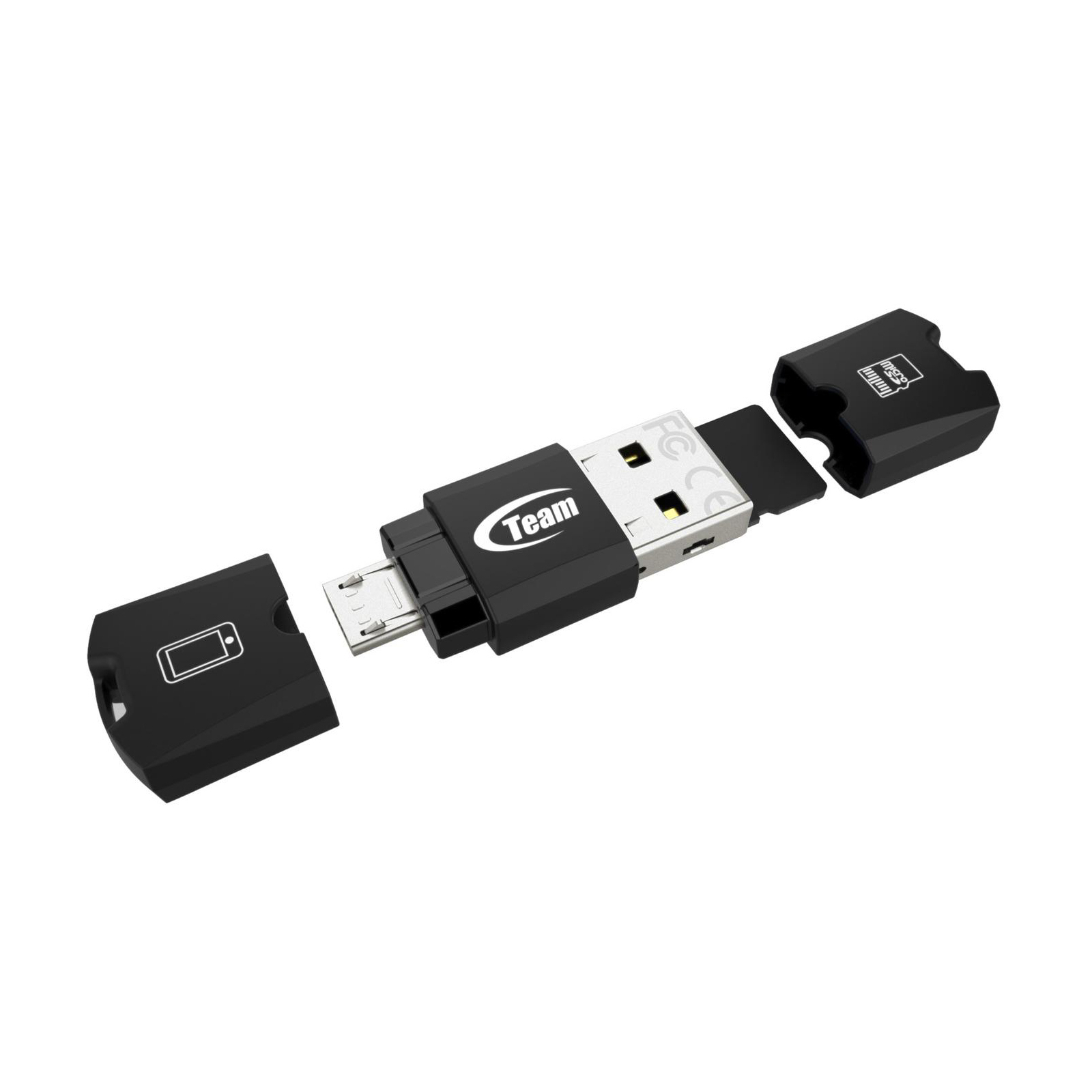 USB флеш накопитель Team 128GB M141 Black USB 2.0 OTG (TUSDX128GUHS36) изображение 4
