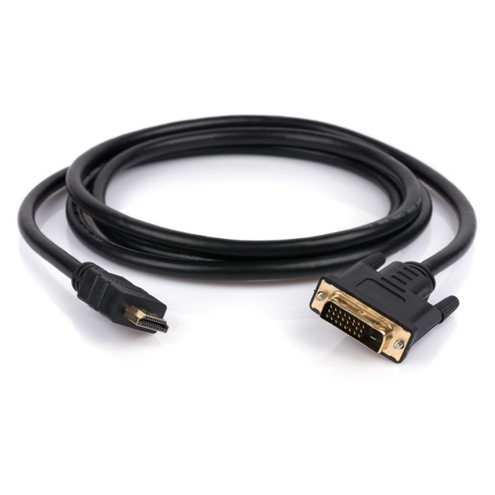 Кабель мультимедийный HDMI M to DVI M 1.8m 24+1pin Vinga (HDMIDVI01-1.8) изображение 2