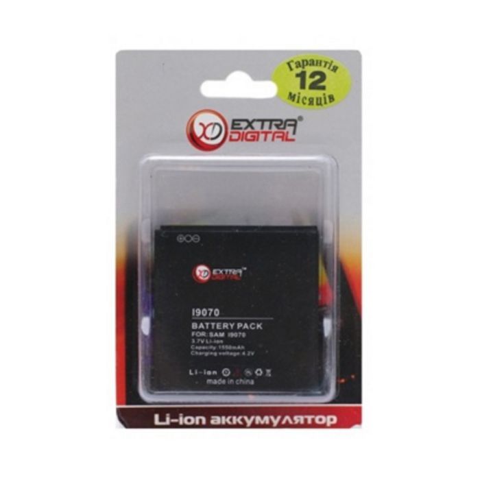 Аккумуляторная батарея Extradigital Samsung GT-i9070 Galaxy S Advance (1550 mAh) (BMS6306) изображение 3