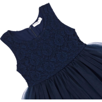 Платье детское Breeze с кружевным лифом и ассиметричной юбкой (11027-116G-blue) изображение 3