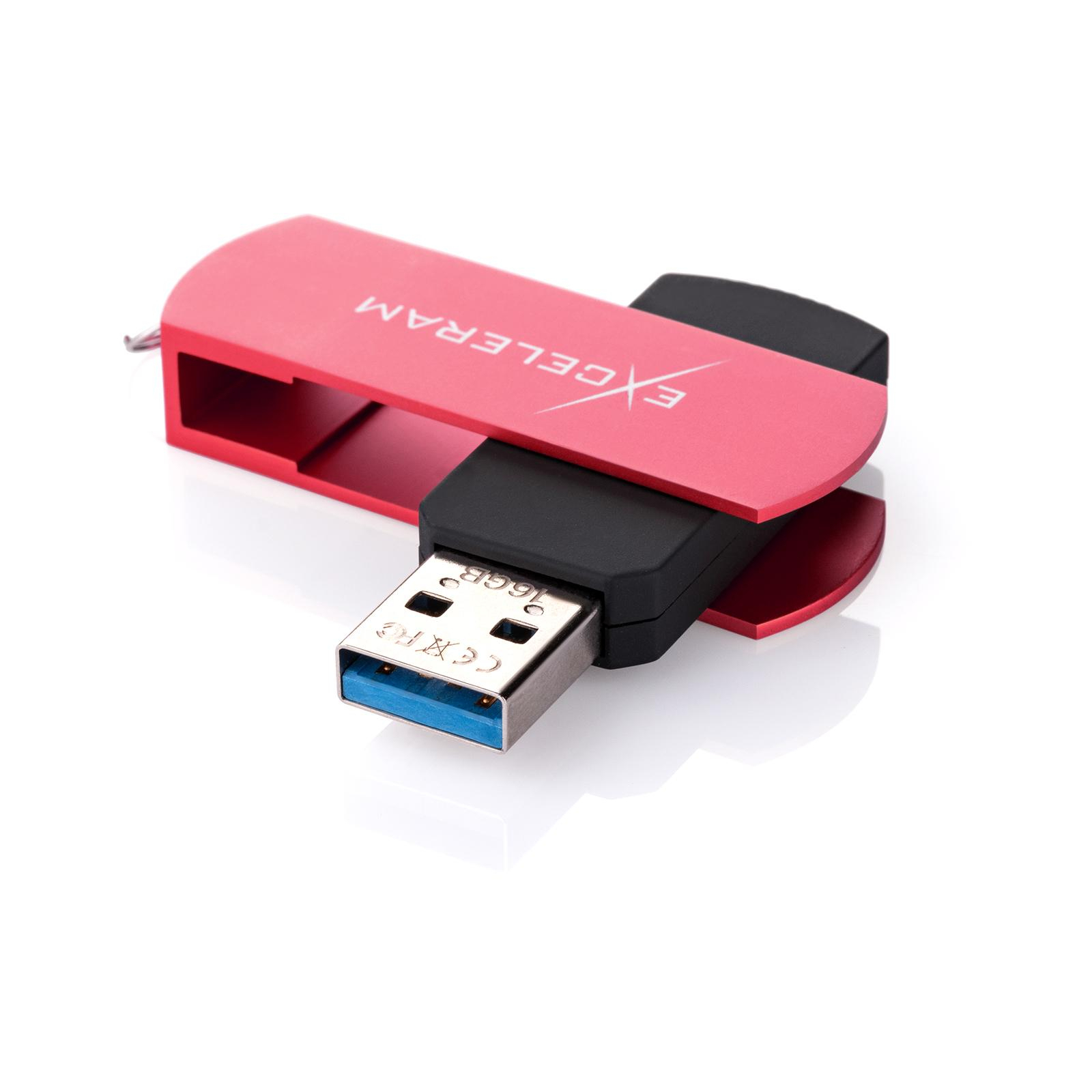 USB флеш накопитель eXceleram 16GB P2 Series Red/Black USB 3.1 Gen 1 (EXP2U3REB16) изображение 2
