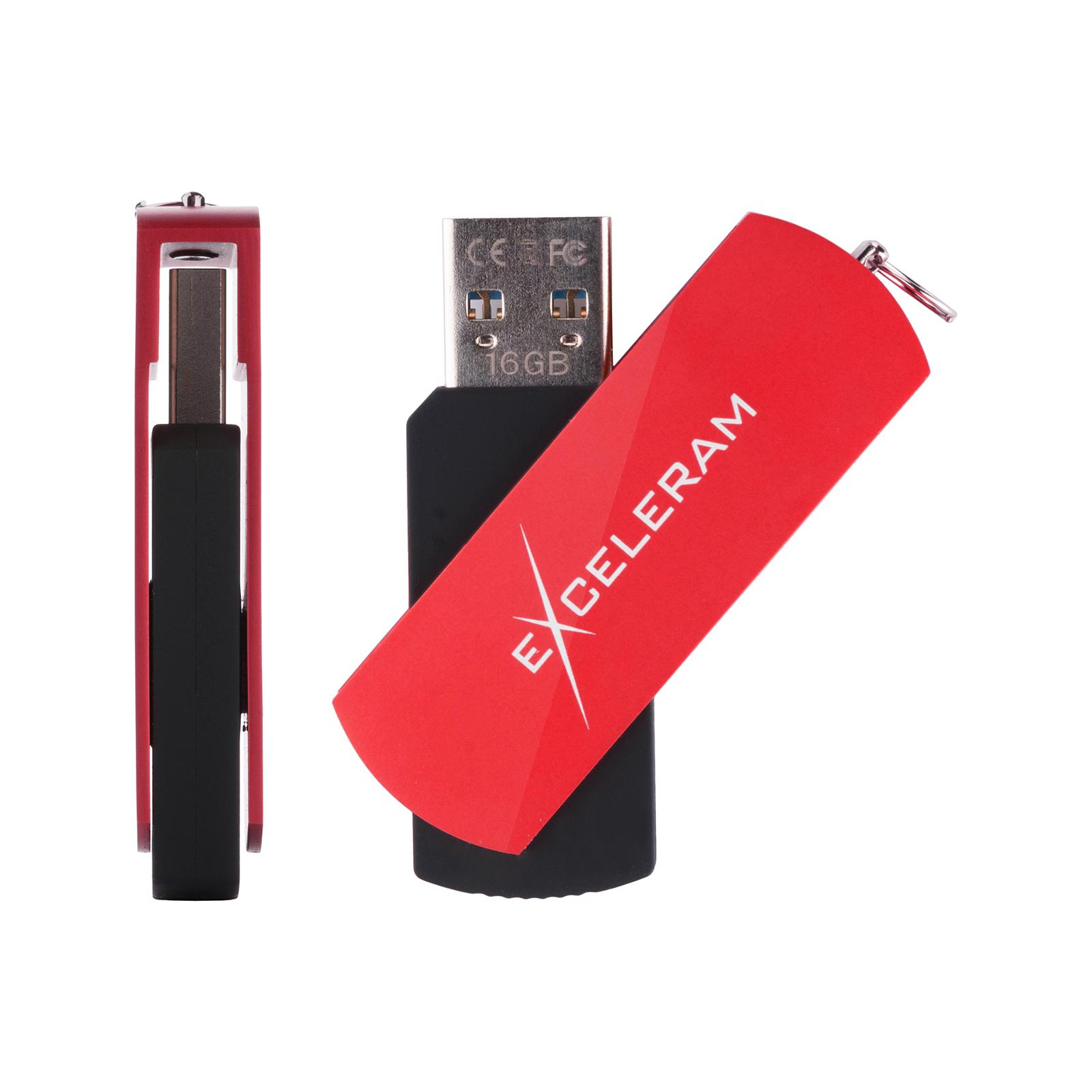 USB флеш накопитель eXceleram 16GB P2 Series Red/Black USB 3.1 Gen 1 (EXP2U3REB16) изображение 4