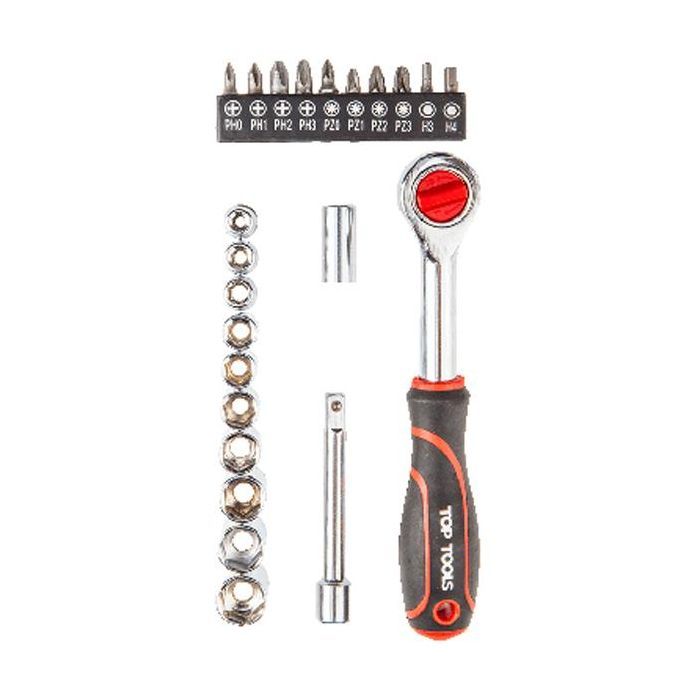 Набор инструментов Top Tools торцевых гаечных ключей 1/4 ", 23ед. (38D505)