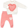 Набір дитячого одягу Breeze з сердечком і оборочкою (11261-74G-peach)