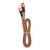 Дата кабель USB 2.0 AM to Lightning 1m flat nylon brown Vinga (VCPDCLFNB1BR) зображення 2