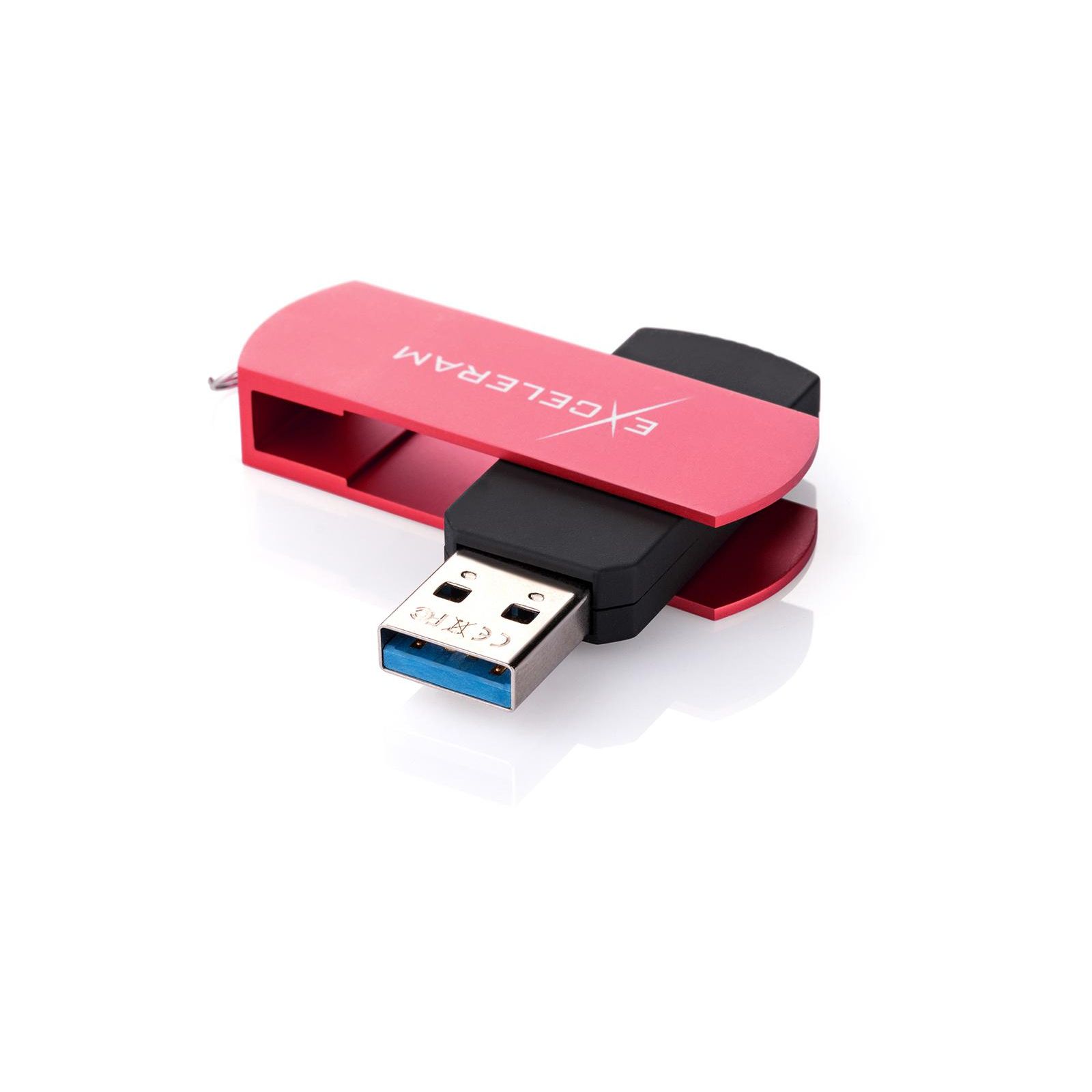 USB флеш накопитель eXceleram 128GB P2 Series Red/Black USB 3.1 Gen 1 (EXP2U3REB128) изображение 2