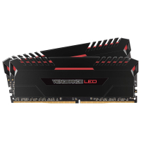 Модуль памяти для компьютера DDR4 16GB (2x8GB) 3000 MHz Vengeance Led Red Corsair (CMU16GX4M2D3000C16R)