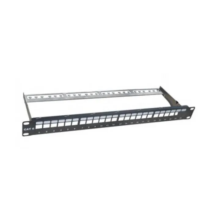 Патч-панель Hypernet 19" 1U 24 порта, наборная, с менеджером кабеля (PP-M24-STP)
