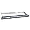 Патч-панель Hypernet 19" 1U 24 порта, наборная, с менеджером кабеля (PP-M24-STP)