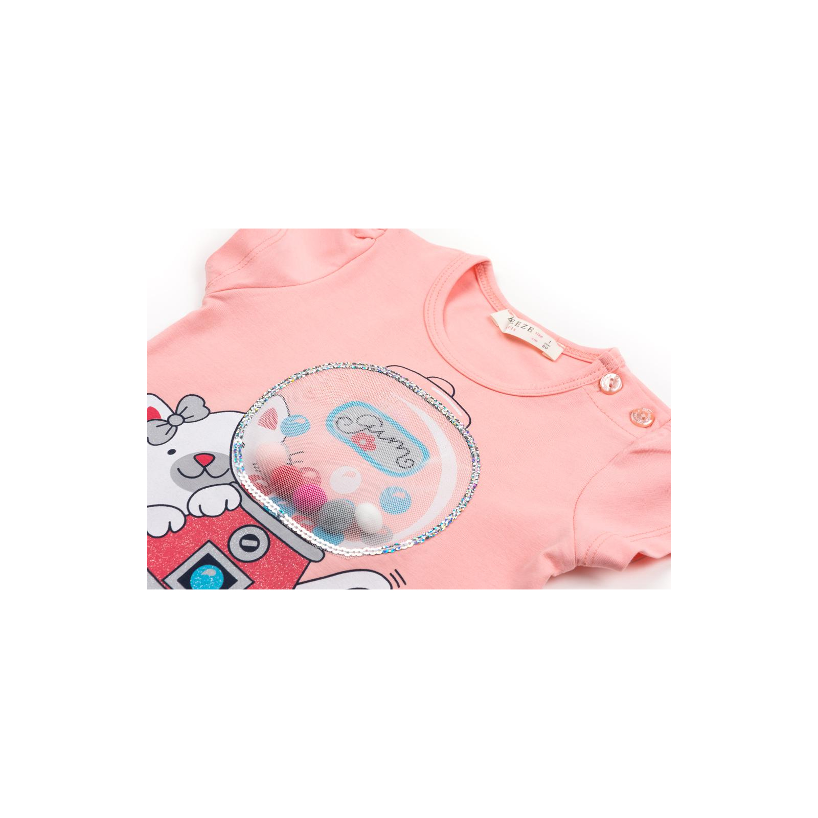 Набор детской одежды Breeze с котиком и конфетками (11830-80G-peach) изображение 2