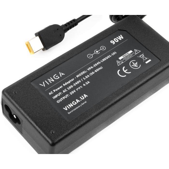 Блок питания к ноутбуку Vinga Lenovo 90W 20V 4.5A square (VPA-2045-LNSQ01-101) изображение 3