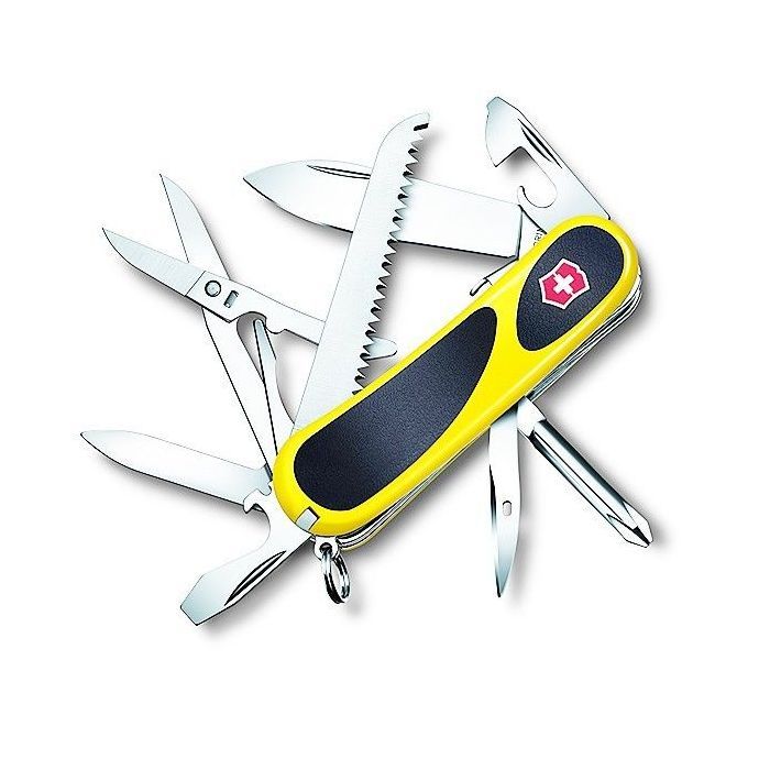 Ніж Victorinox Delemont, "EvoGrip S18", 85 мм, желтый/черный (2.4913.SC8B1)