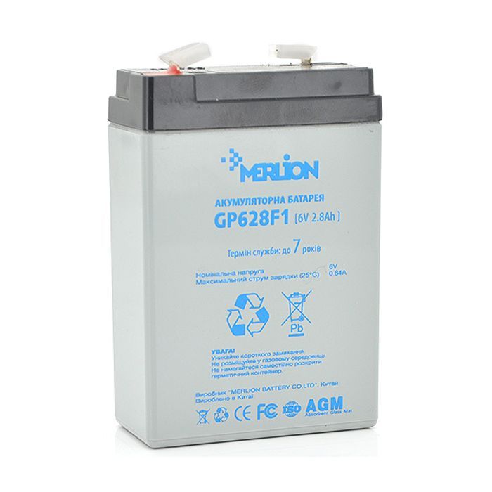 Батарея к ИБП Merlion MERLION AGM GP628F1 6 V-2,8Ah (GP628F1)