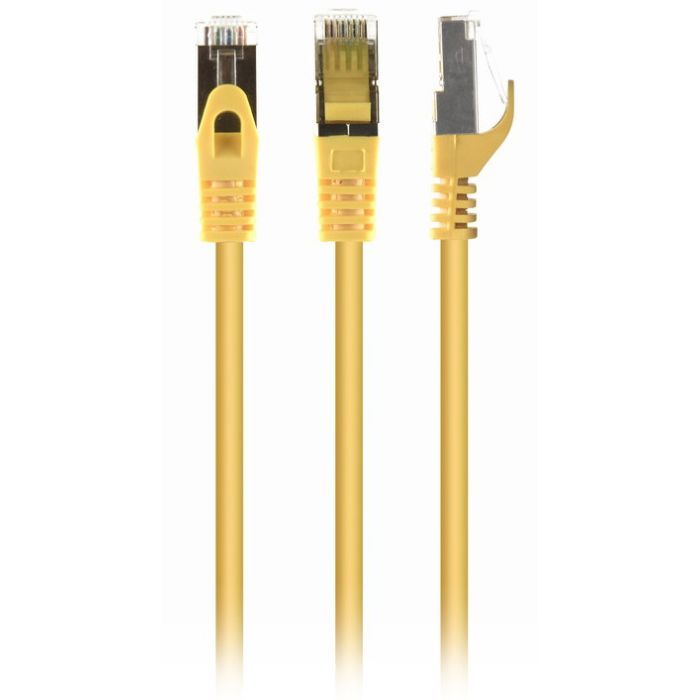 Патч-корд 0.25м S/FTP Cat 6A CU LSZH yellow Cablexpert (PP6A-LSZHCU-Y-0.25M)