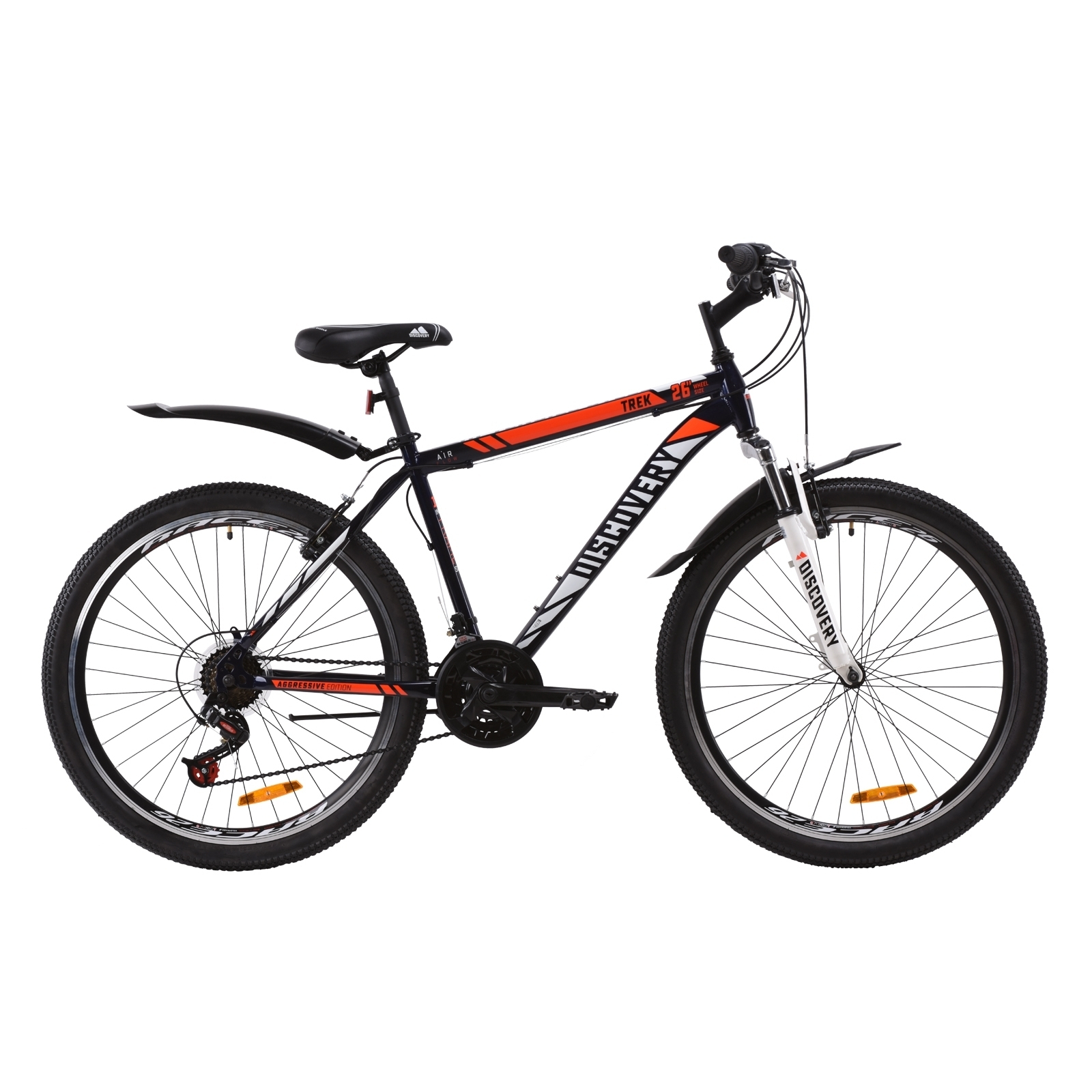 Велосипед Discovery 26" TREK AM Vbr рама-18" St 2020 сине-оранжевый (OPS-DIS-26-286)