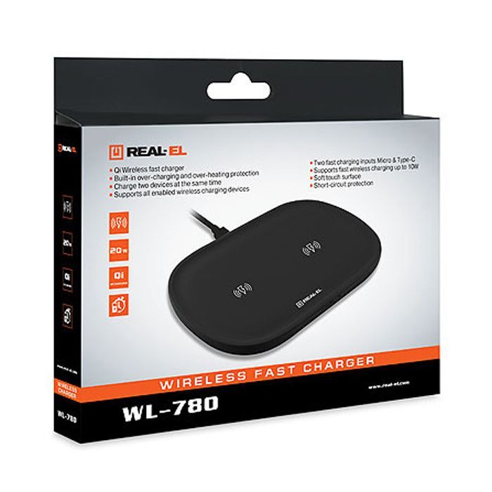 Зарядное устройство REAL-EL WL-780 black (EL123160020)