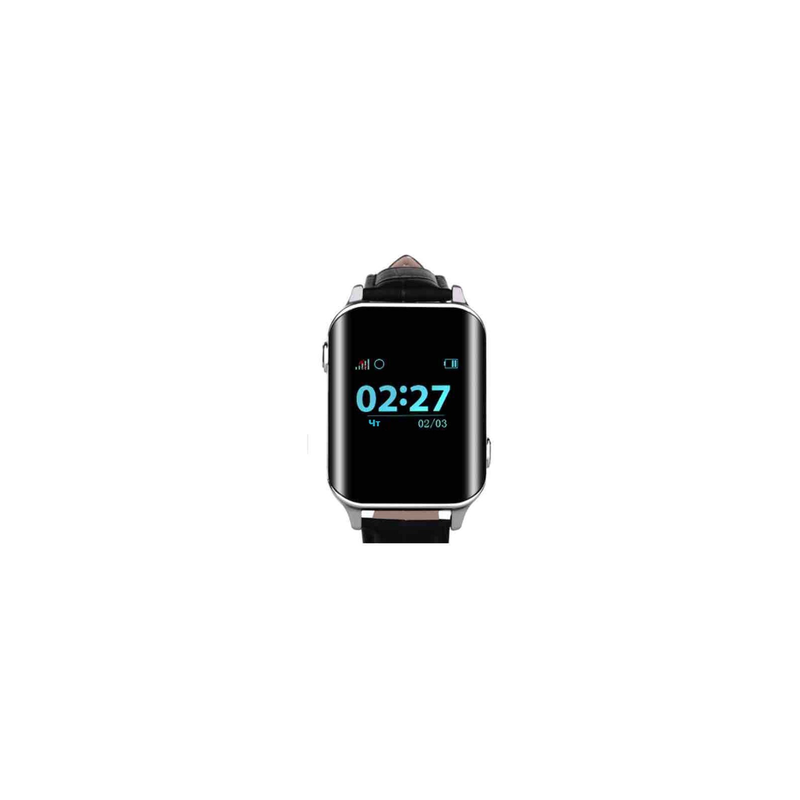 Смарт-часы GoGPS М01 Chrome Телефон-часы с GPS треккером (M01CH)