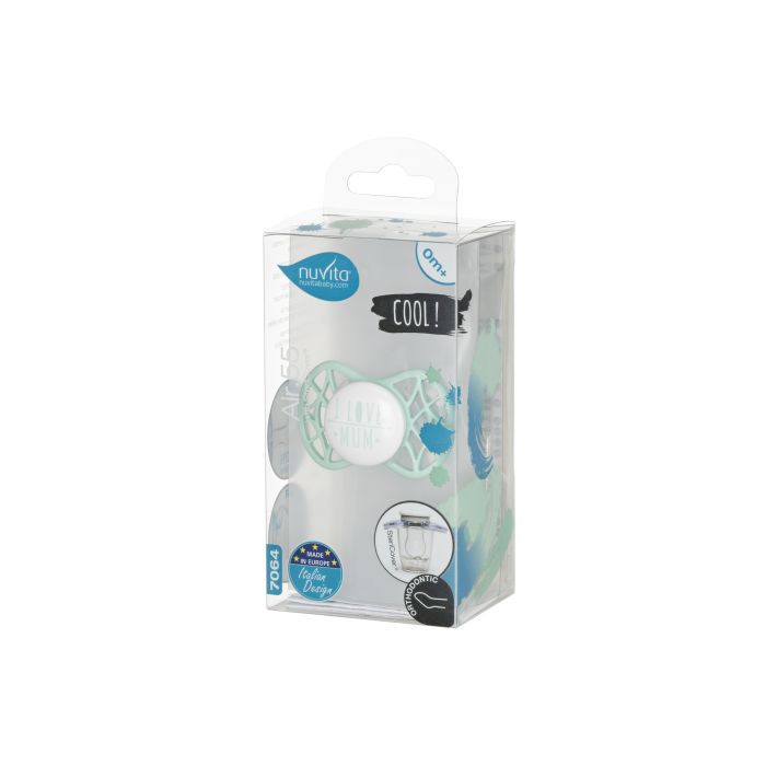 Пустушка Nuvita Air55 Cool 0m+ ортодонтична М'ятна (NV7064SG) зображення 3