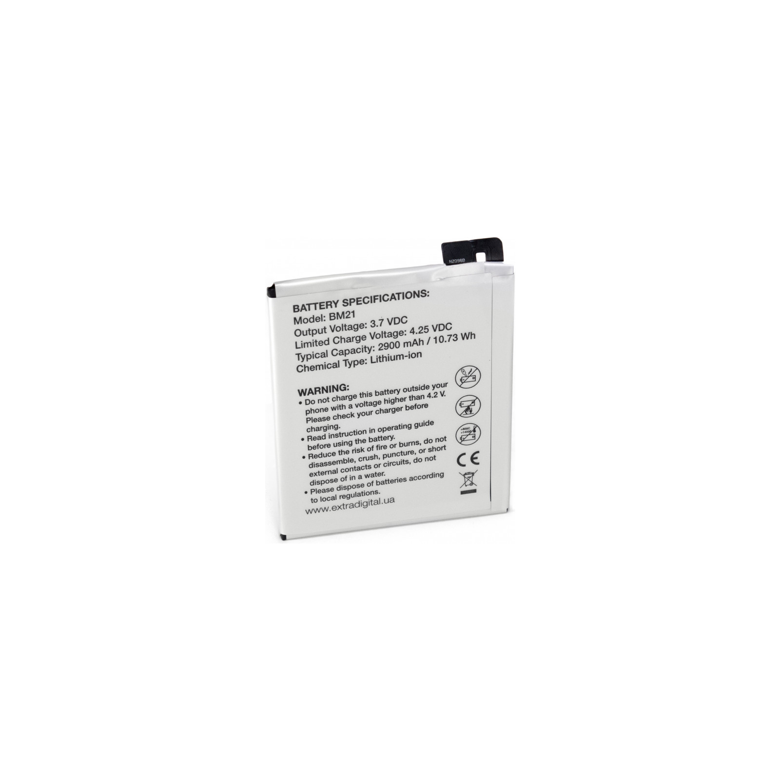 Аккумуляторная батарея Extradigital Xiaomi Mi Note (BM21) 2900 mAh (BMX6447) изображение 2